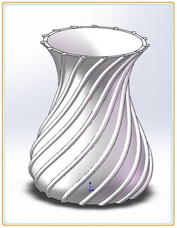 solidworks图文教程画一个带菱形格子的花瓶步骤详细