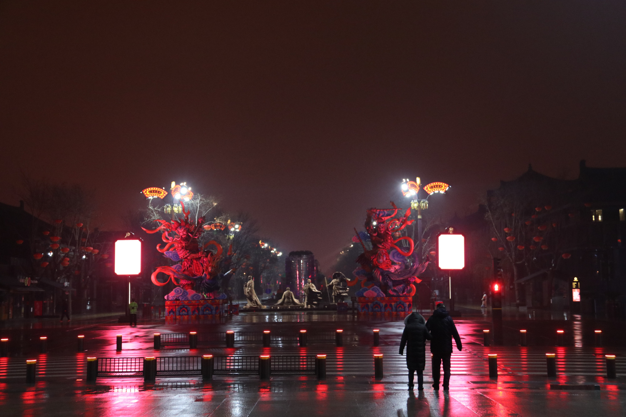 西安疫情夜景图片图片