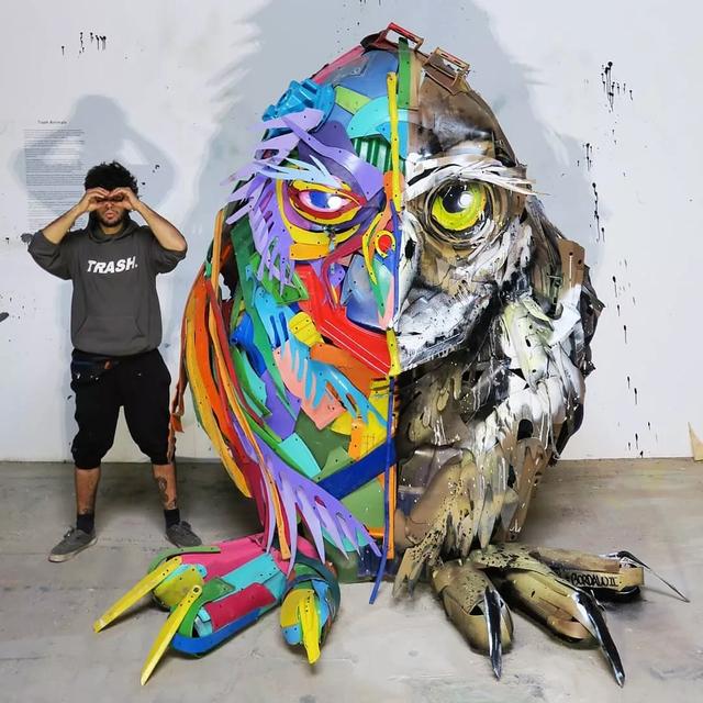 从废弃物到惊奇震撼的艺术品,变废为宝的手工魅力,呼吁环保