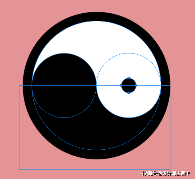 【平面cad课程精华】10. ps形状"加减法":做一个"太极八卦图"