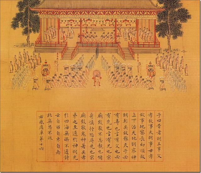 明仇英文徵明孝经图