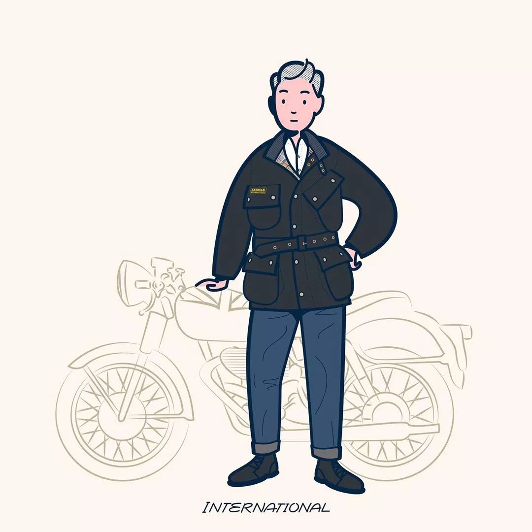 aaron chang《how to wear abarbour》系列插画作品how to be a