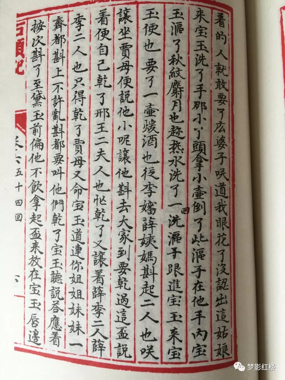 庚辰本宝玉洗了手,那小丫头子拿小壶倒了些沤子在他手内,宝玉沤了.