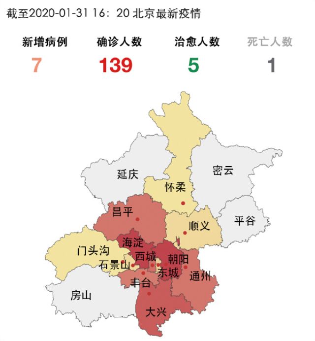 北京最新疫情地图▼据北京市卫生健康委,截至发稿时,截至1月31日14时
