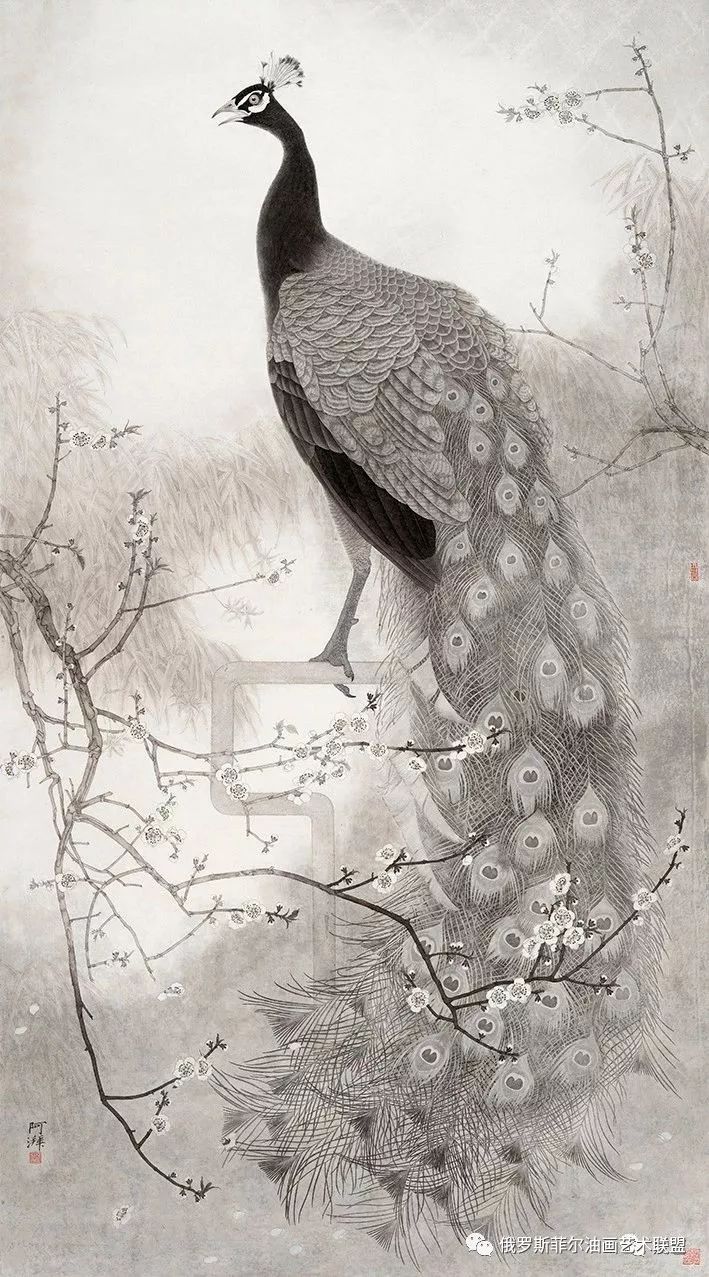 充满自然气息的画作~中国画家郑阿湃工笔花鸟画作欣赏