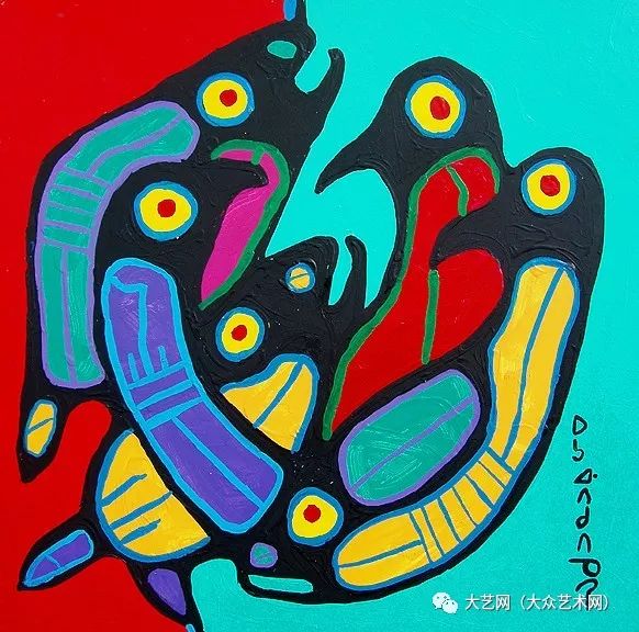 加拿大原住民画家诺瓦尔 莫里索(norval morrisseau)绘画作品