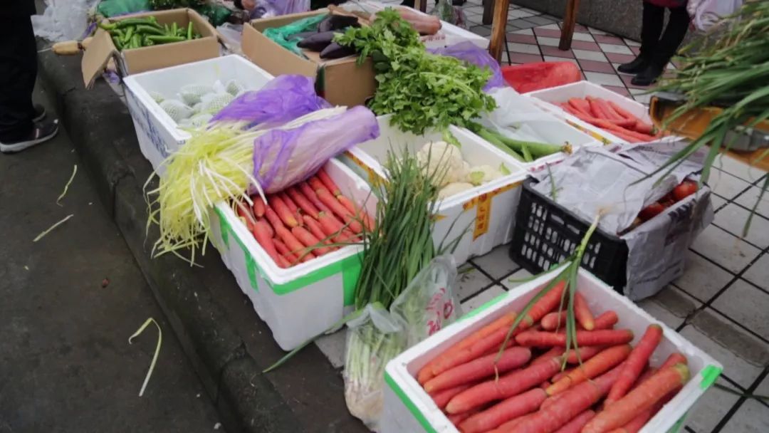 家门口就能买菜我市在城区设立4个流动菜市点