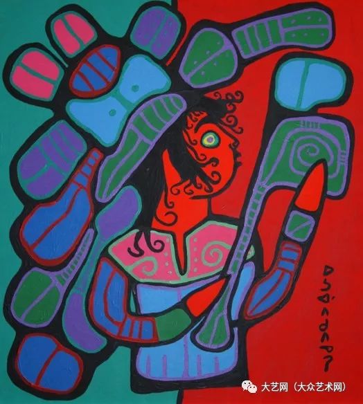 加拿大原住民画家诺瓦尔 莫里索(norval morrisseau)绘画作品