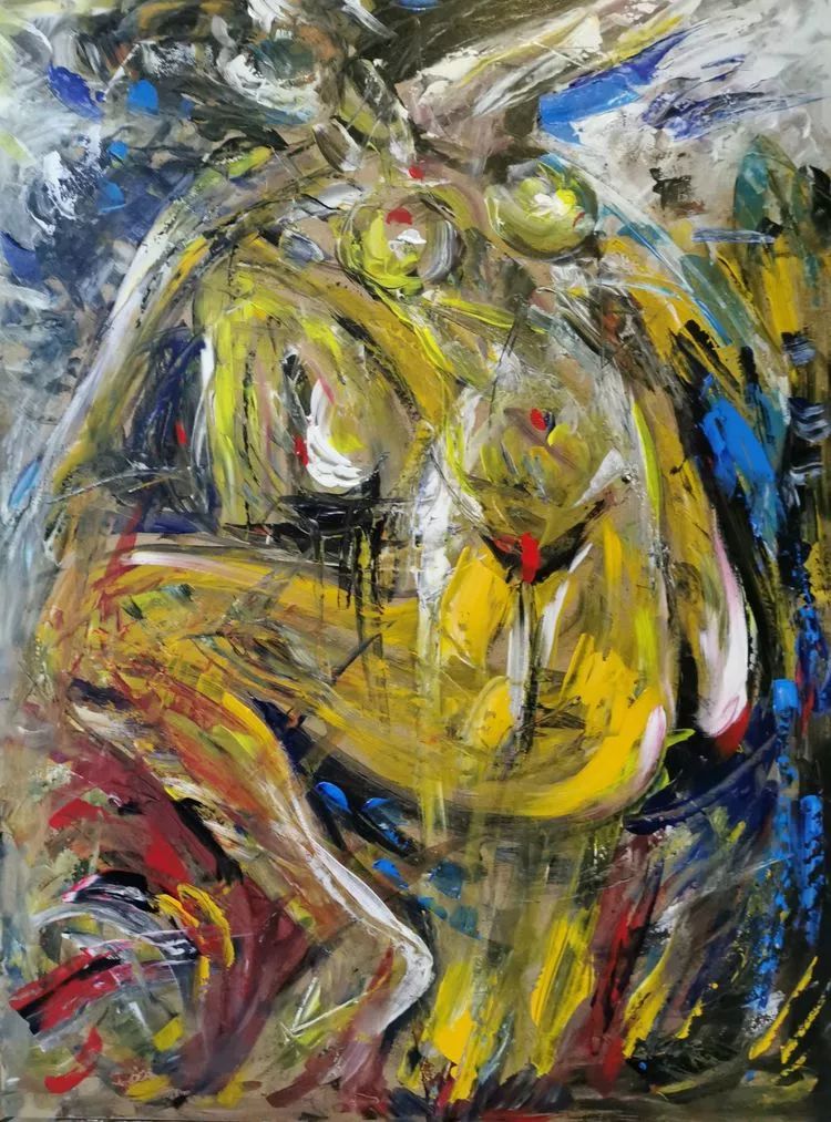 【名家】谭静(谭粟天)的表现主义绘画作品欣赏_油画