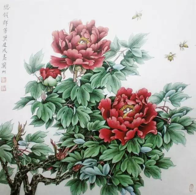 国画牡丹180幅大饱眼福给过年增些喜气