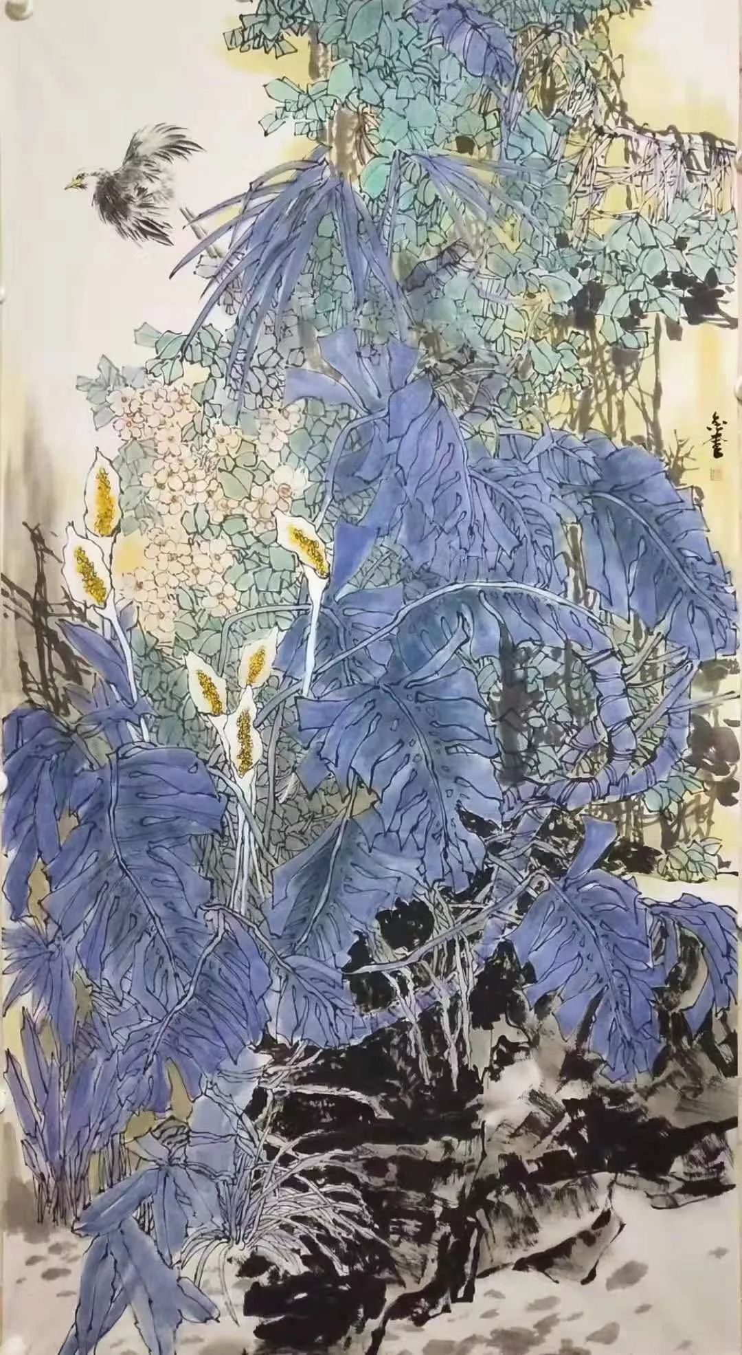 公开课视频合集|袁金奎新写意凌霄花技法_花鸟画