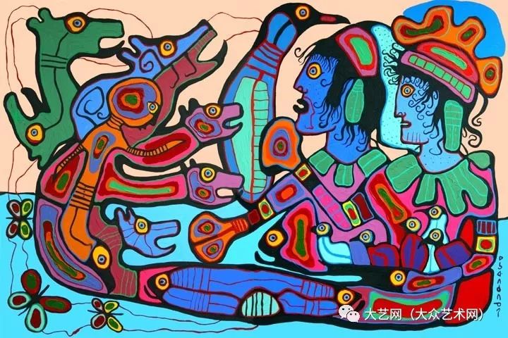 加拿大原住民画家诺瓦尔 莫里索(norval morrisseau)绘画作品