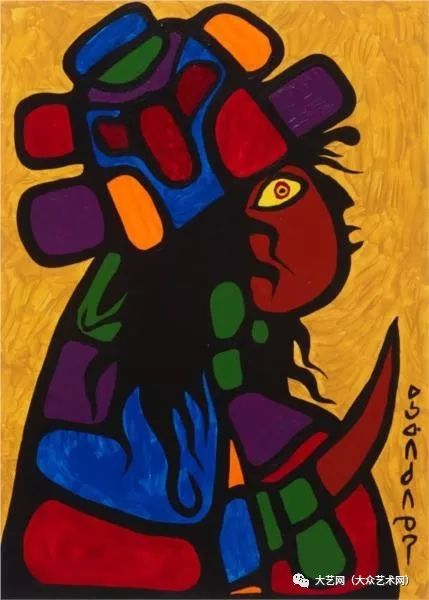 加拿大原住民画家诺瓦尔 莫里索(norval morrisseau)绘画作品