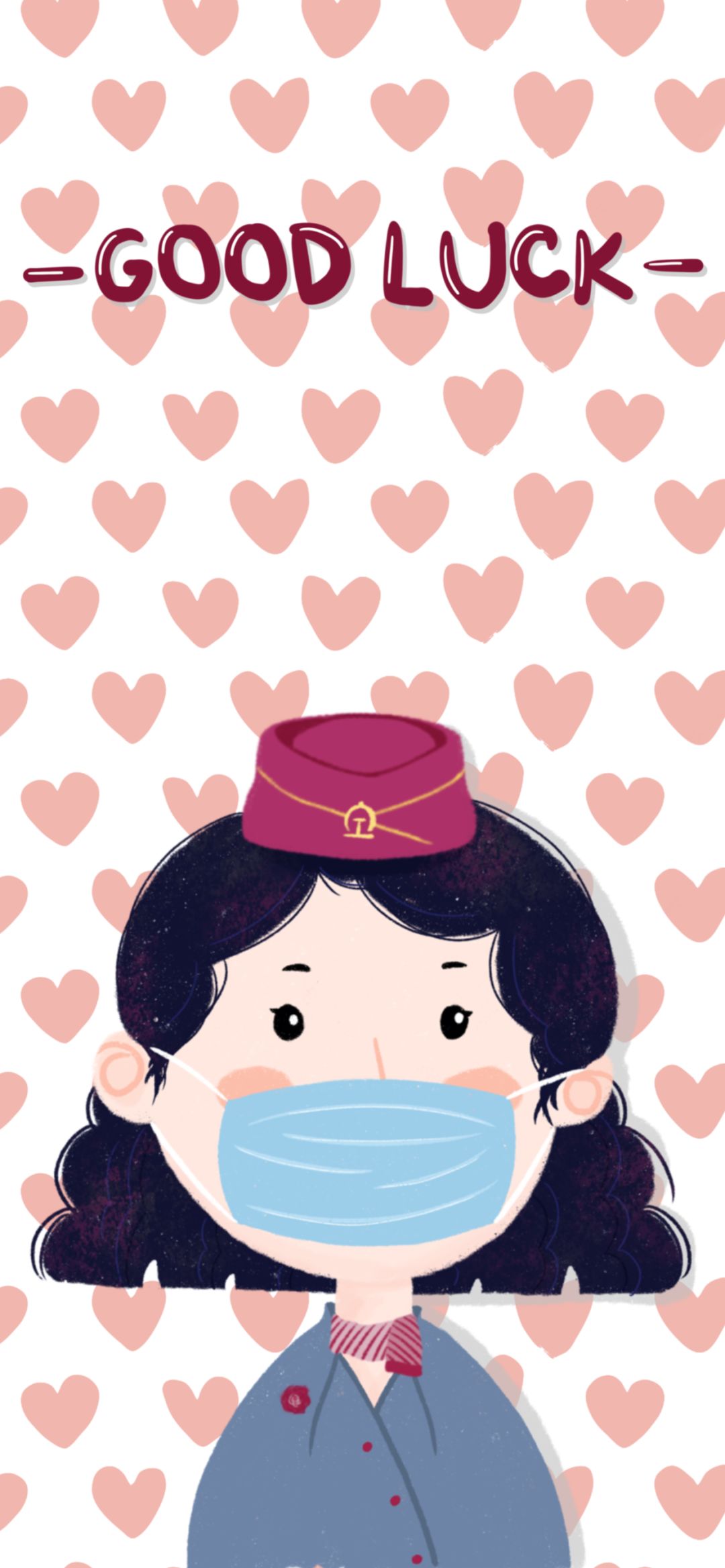 可爱的口罩手机头像壁纸请收下送给铁路人的健康卡