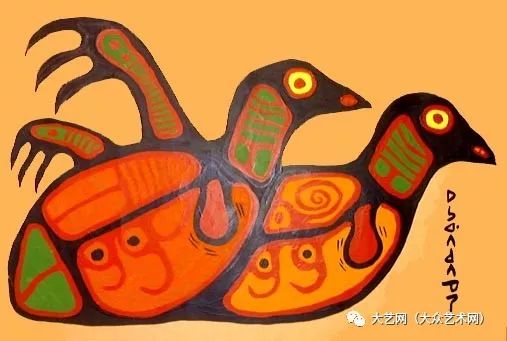 加拿大原住民画家诺瓦尔 莫里索(norval morrisseau)绘画作品