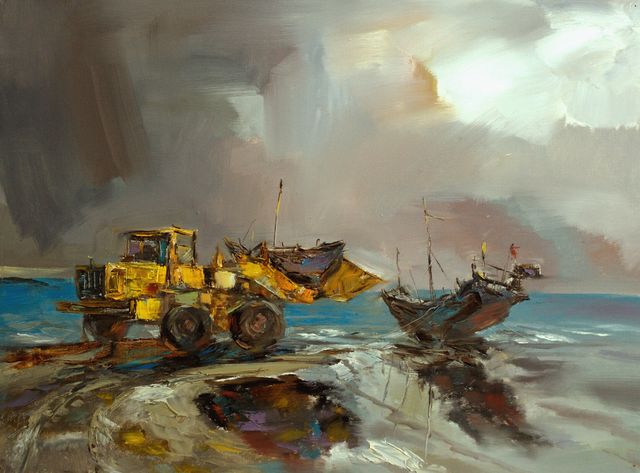 画布上的灵动与激情:罗晓平油画作品赏析_cmx