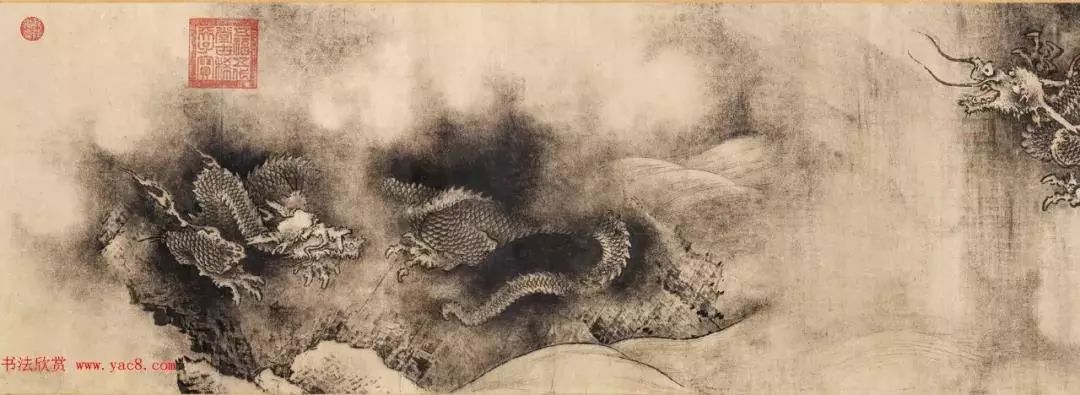 在陈荣之前,中国古代画家笔下的龙形态多样,各具风格.