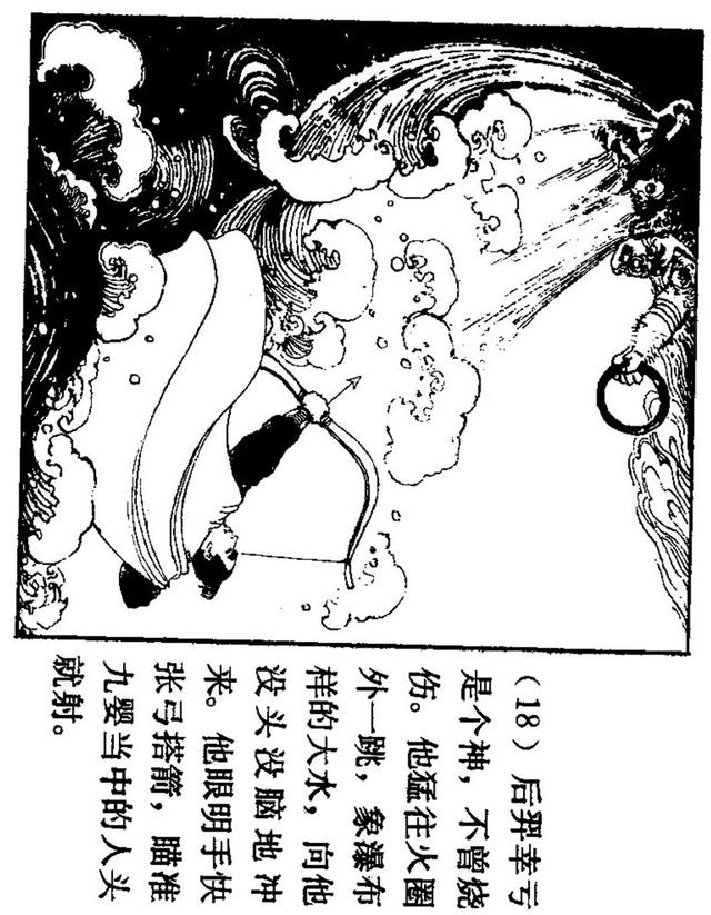 中国古代神话故事连环画《后羿射日》吴冰玉 绘(1980年上美版)