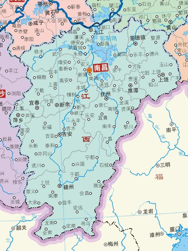 福建省地图江西省地图