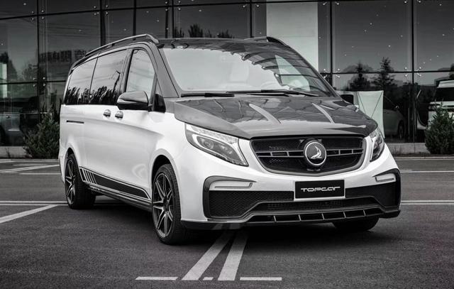 奔驰鲨鱼版mpv亮相双色车身四出排气配20t发动机