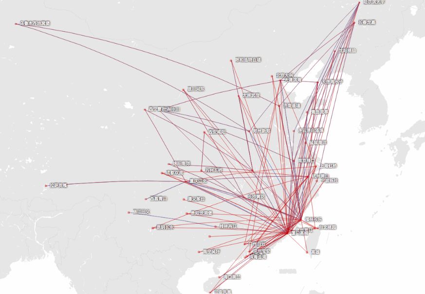 中国东方航空航线图图片