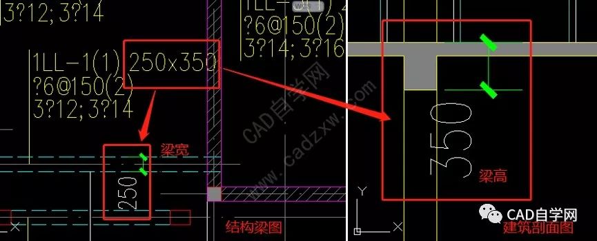 結構專業cad識圖實例講解