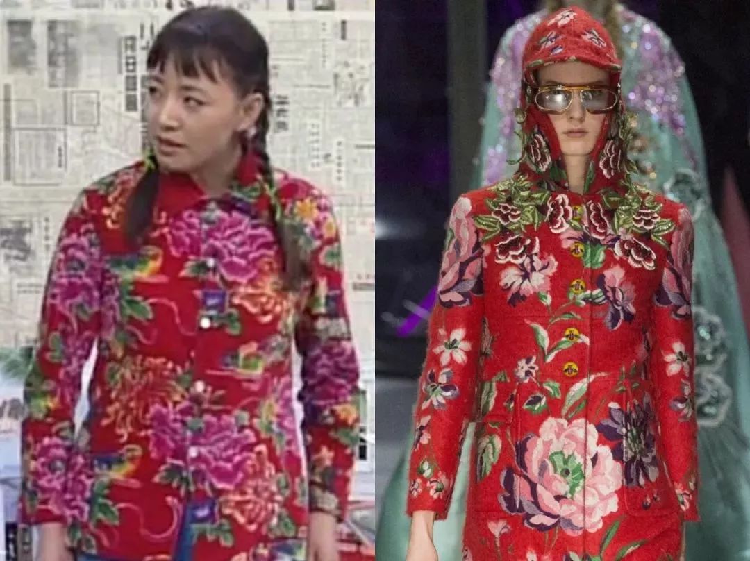 gucci花棉袄图片