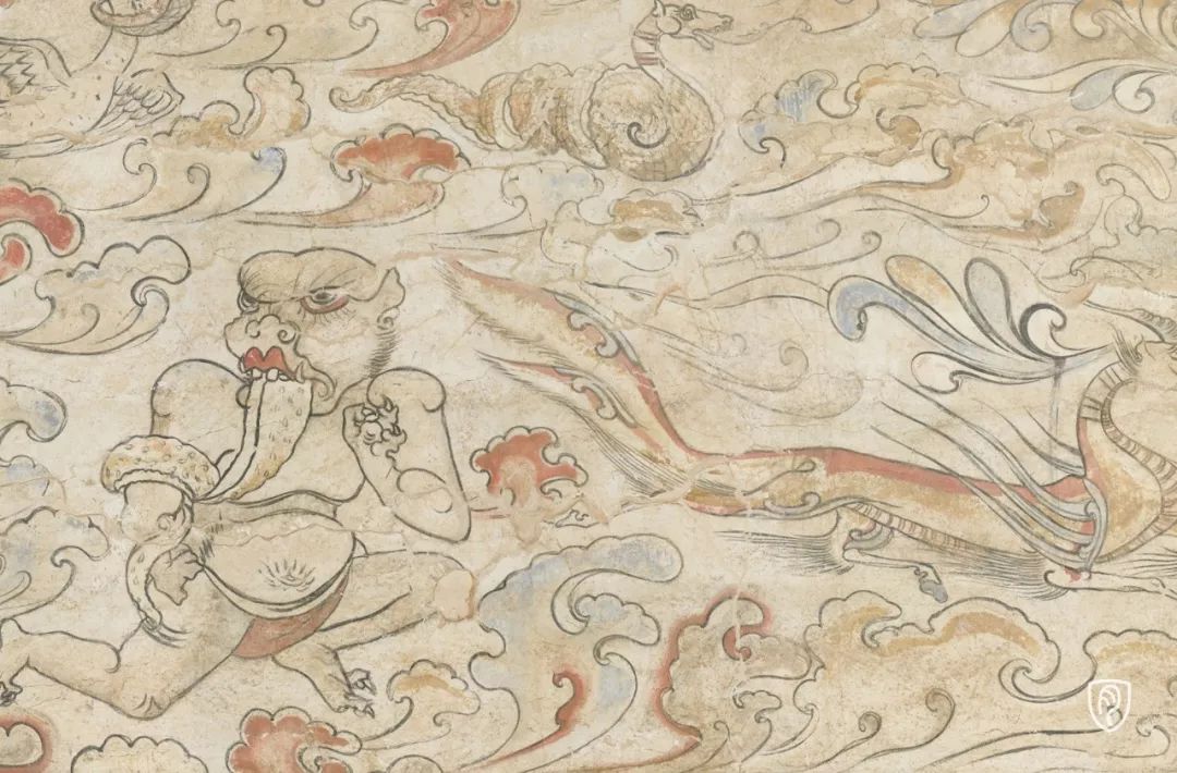 ▼升天图(局部)北朝忻州九原岗北朝墓东壁一层局部山西博物院藏03水泉