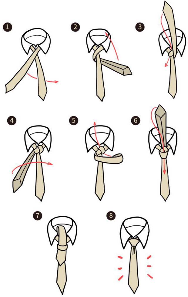 领口衣服飘带系法图解图片