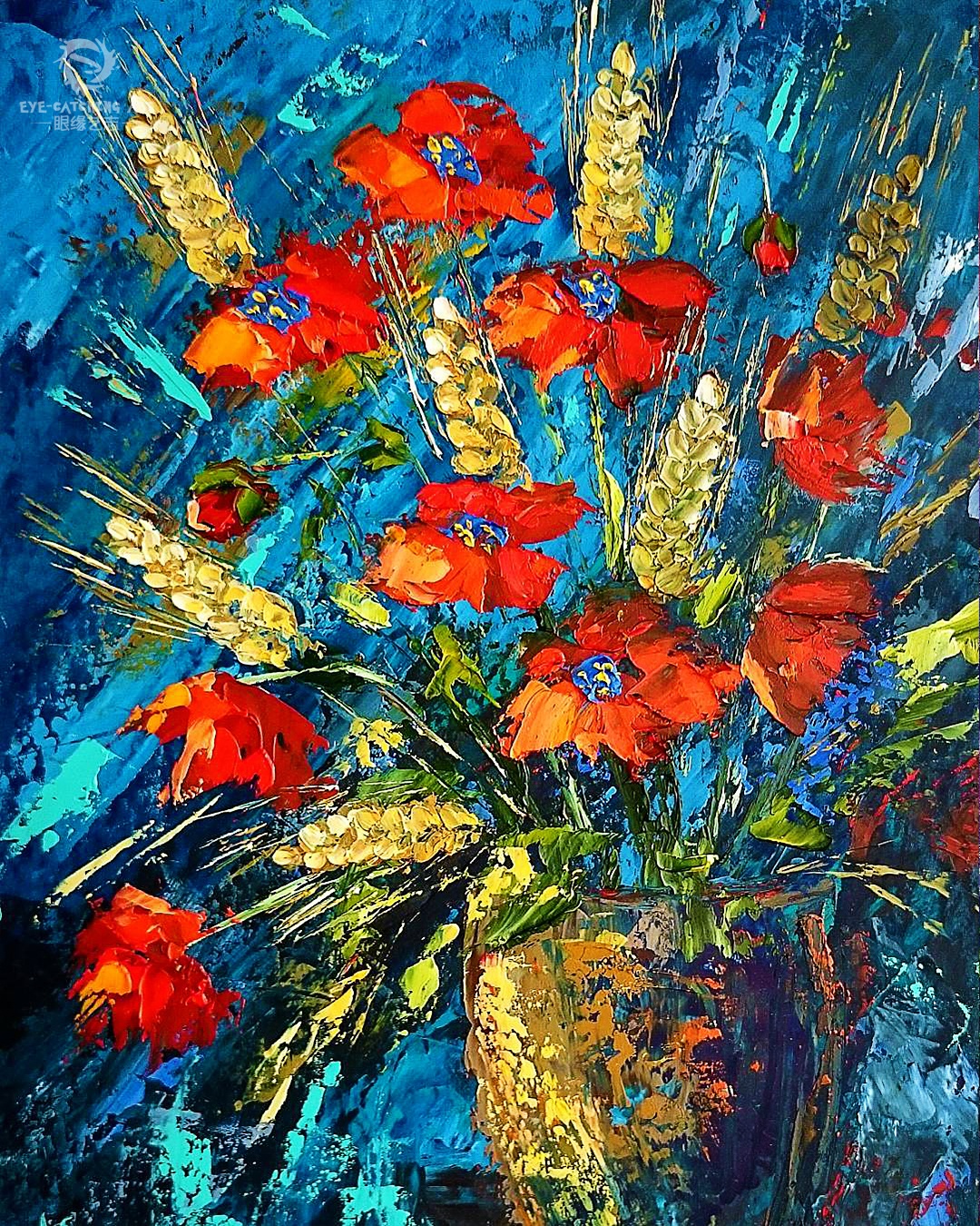 原创败家的刮刀画色彩爆表腰包烧烧