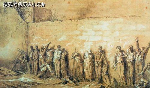 巴黎公社的战士们利用街垒,顽强地抗击敌人.