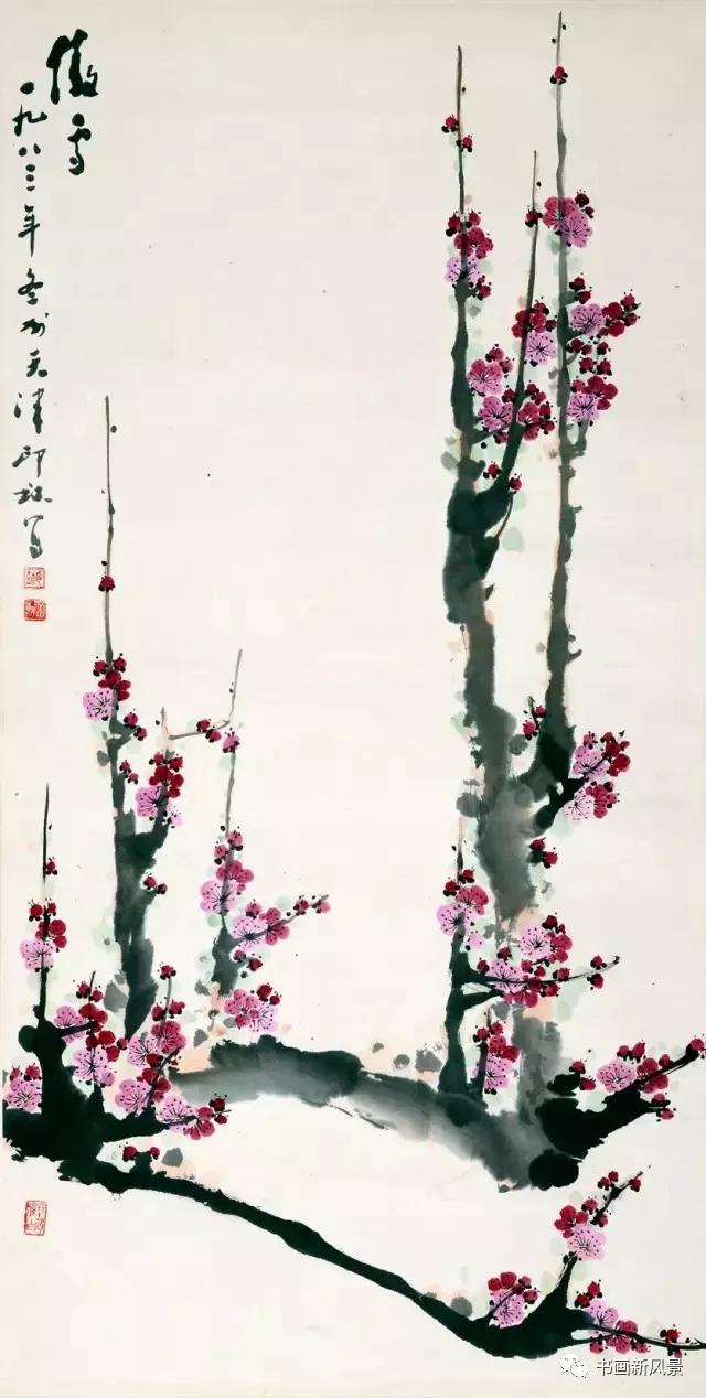 萧朗画梅,一幅画了100天!_梅花山