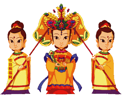 王母娘娘祝您阖家欢乐门神祝您出门平安!