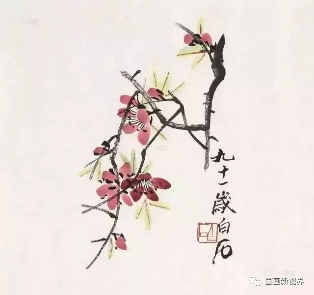 齊白石 桃花