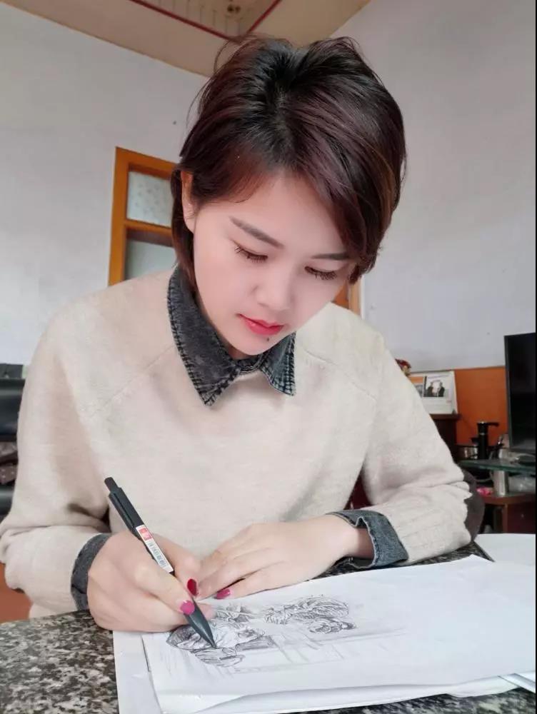 以下是王老师的绘画作品:山东济南高新区实验中学美术教师王若兰,用