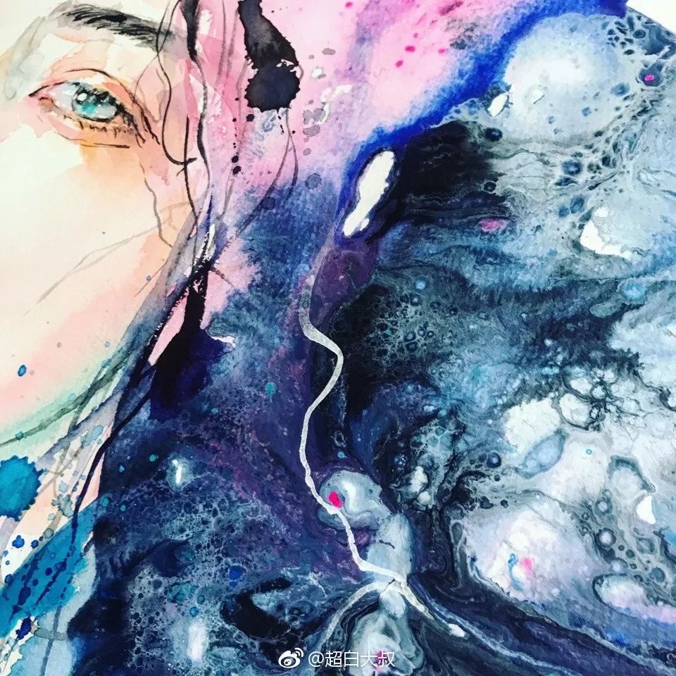 抖音水彩网红第一人超白大叔美到窒息的水彩画