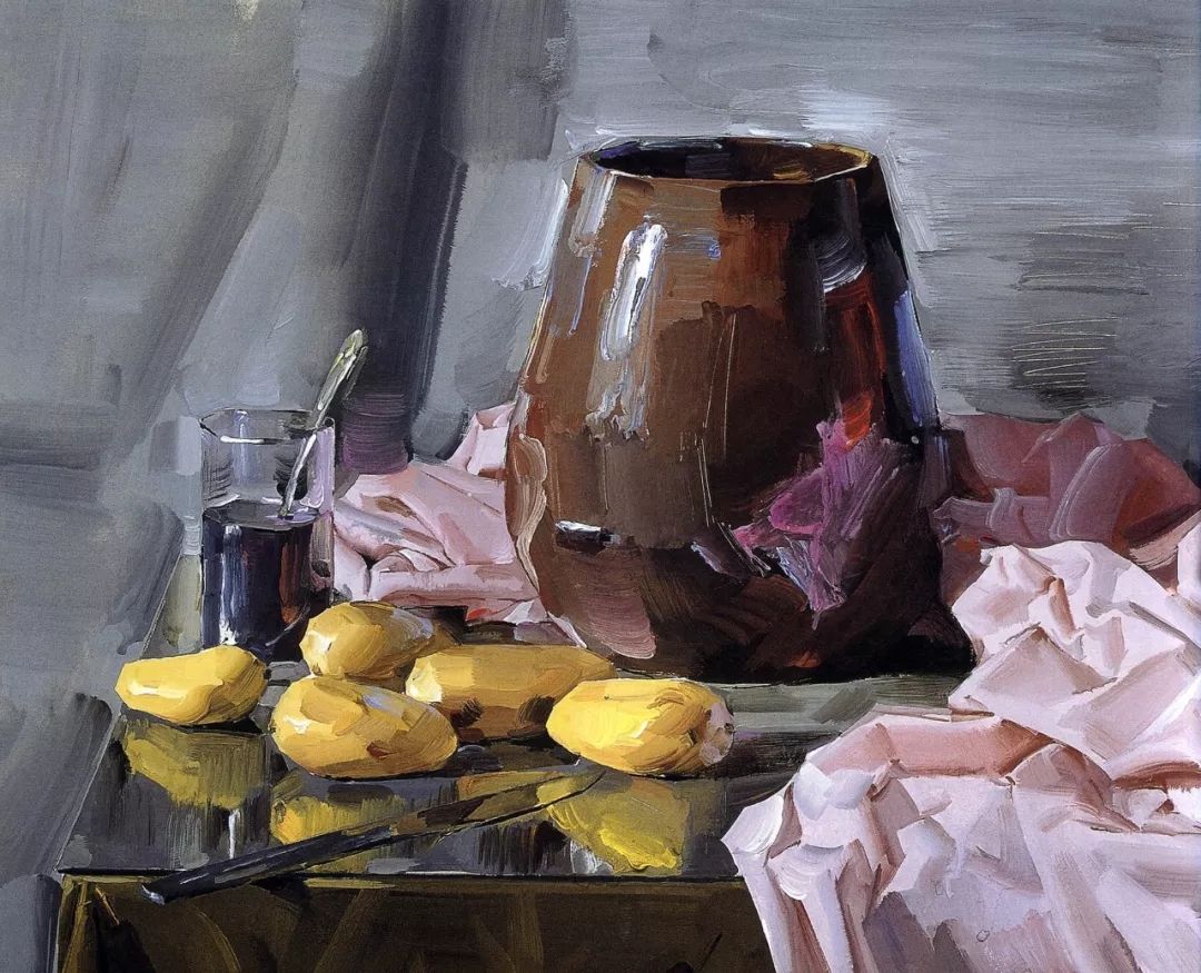 学习色彩摆块就要看他的色彩郭振山水粉画欣赏