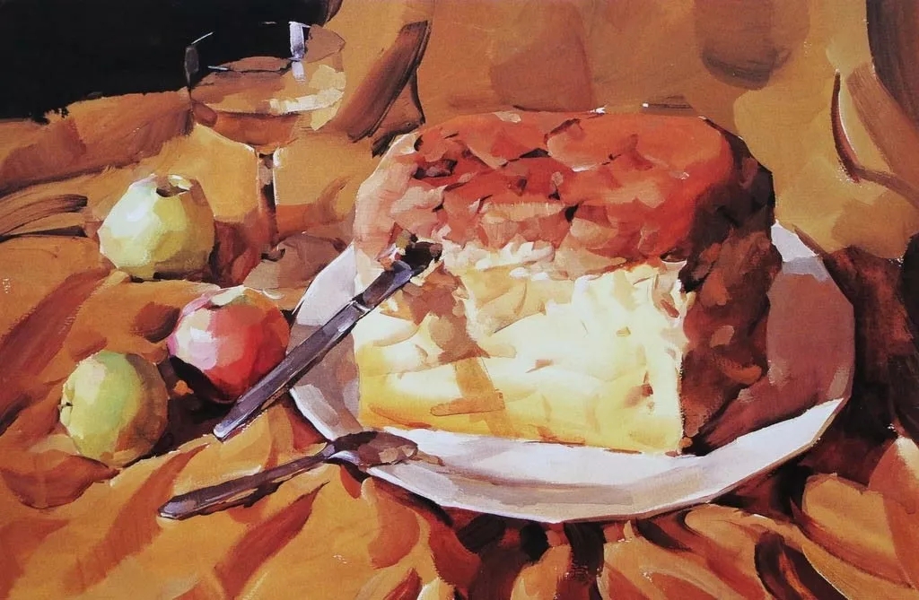 学习色彩摆块就要看他的色彩—郭振山水粉画欣赏