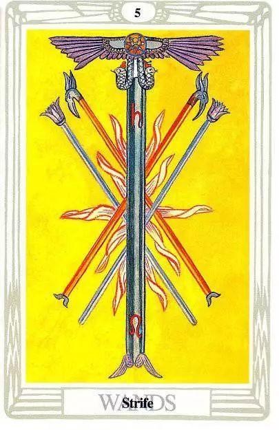 透特塔罗详解权杖5下