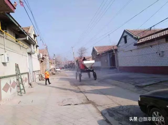 各显神通章丘高官寨硬核消毒全面战疫