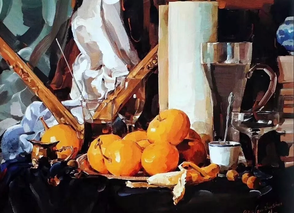 学习色彩摆块就要看他的色彩—郭振山水粉画欣赏