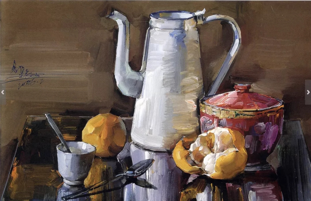 学习色彩摆块就要看他的色彩郭振山水粉画欣赏