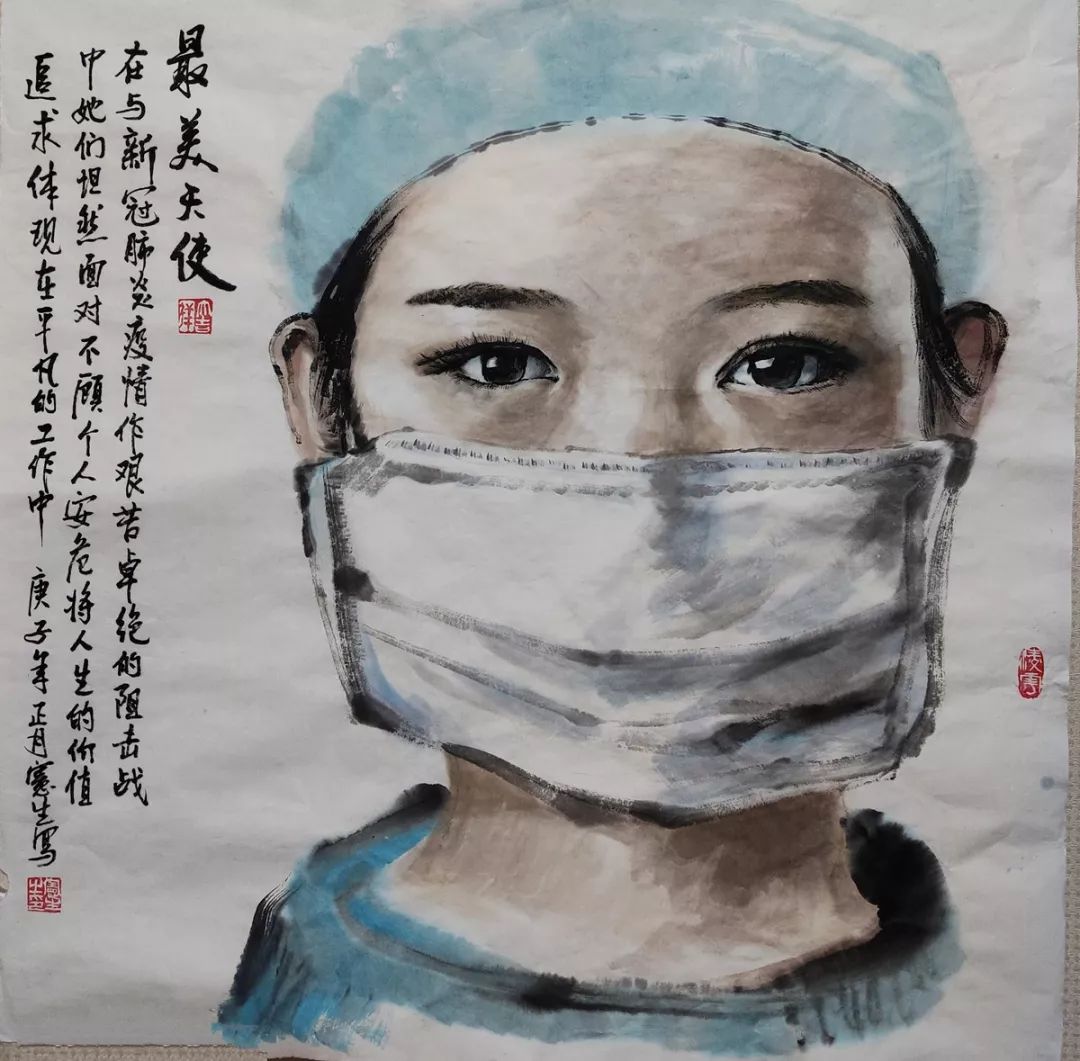 任宪生《最美天使》张潘《前线英雄》刘晓冀《勇士图》曾伟《逆行集结