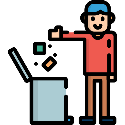 投放在居民小区设置的废弃口罩垃圾桶(有文字标识)