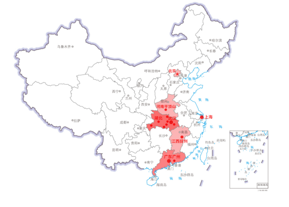 重灾区疫情区域划分图图片