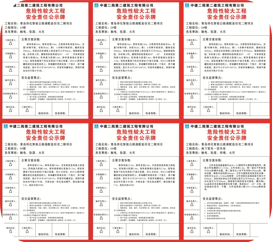 危大工程责任公示牌安全隐患排查系统风险点告知牌塔吊防攀爬定型化