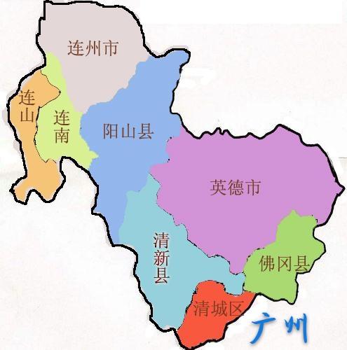 广东清远连南地图图片