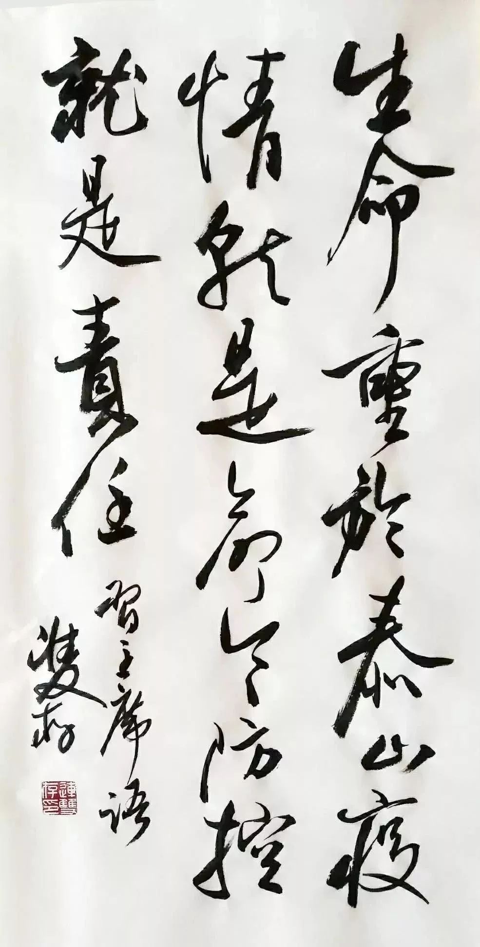 明烛照天烧区书协刘彬/书新岁四海逢不测灭毒诚须舍身人区书协宋建华