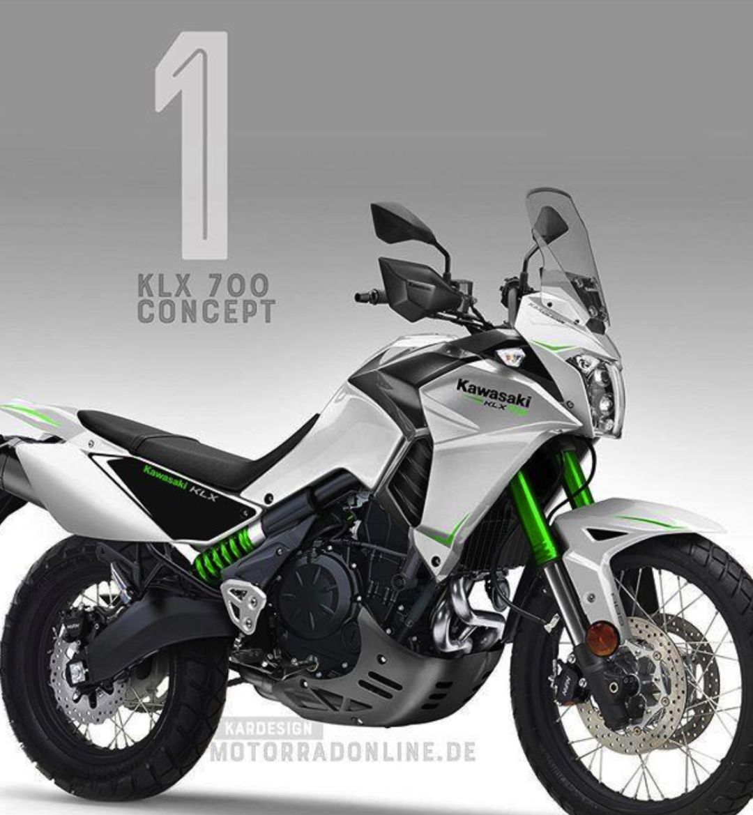 川崎即将复活中排量adv车型全新双缸klx700拉力车型曝光