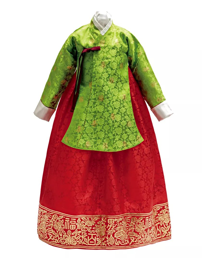 唐衣,朝鲜王朝时期王妃,宫女或士大夫妻子穿的一种礼服,19世纪.